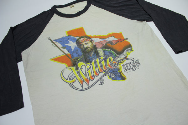 Willie Nelson Vintage 1984 Raglan 80's Texas Screen Stars DGS Marketing T-Shirt