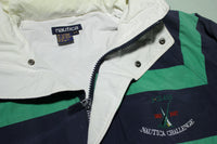 Nautica Challenge J-Crew Vintage 90's Color Block Striped Windbreaker Jacket