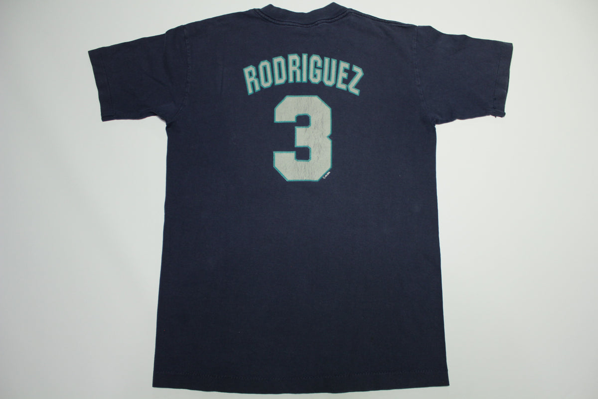 Alex Rodriguez Vintage 90's #3 Seattle Mariners Single Stitch Majestic Made in USA T-Shirt