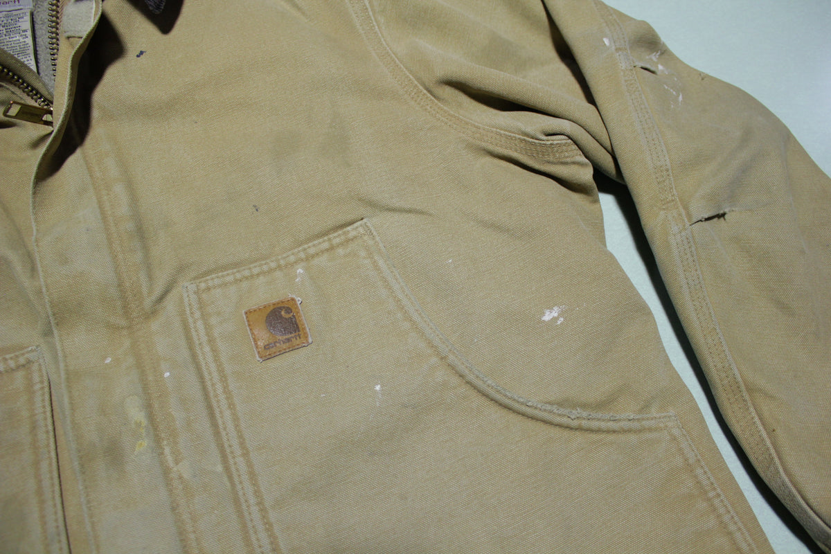Carhartt J164 CML Dearborn Sandstone Sherpa Fleece Lined Construction Work Jacket