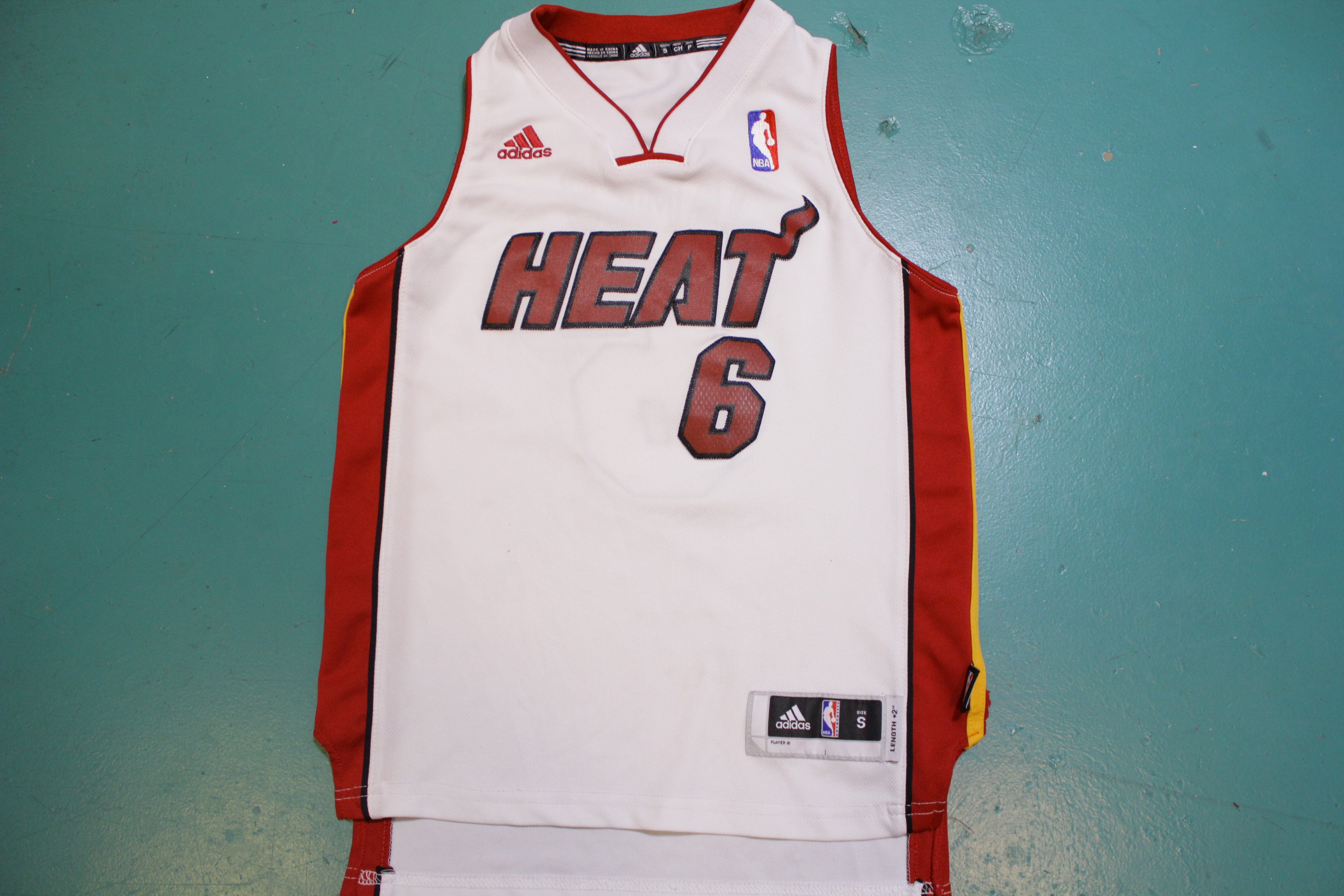 Lebron james miami heat best sale jersey white