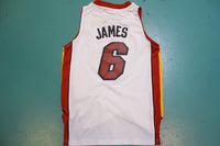 Lebron James Miami Heat #6 White Jersey Youth Size