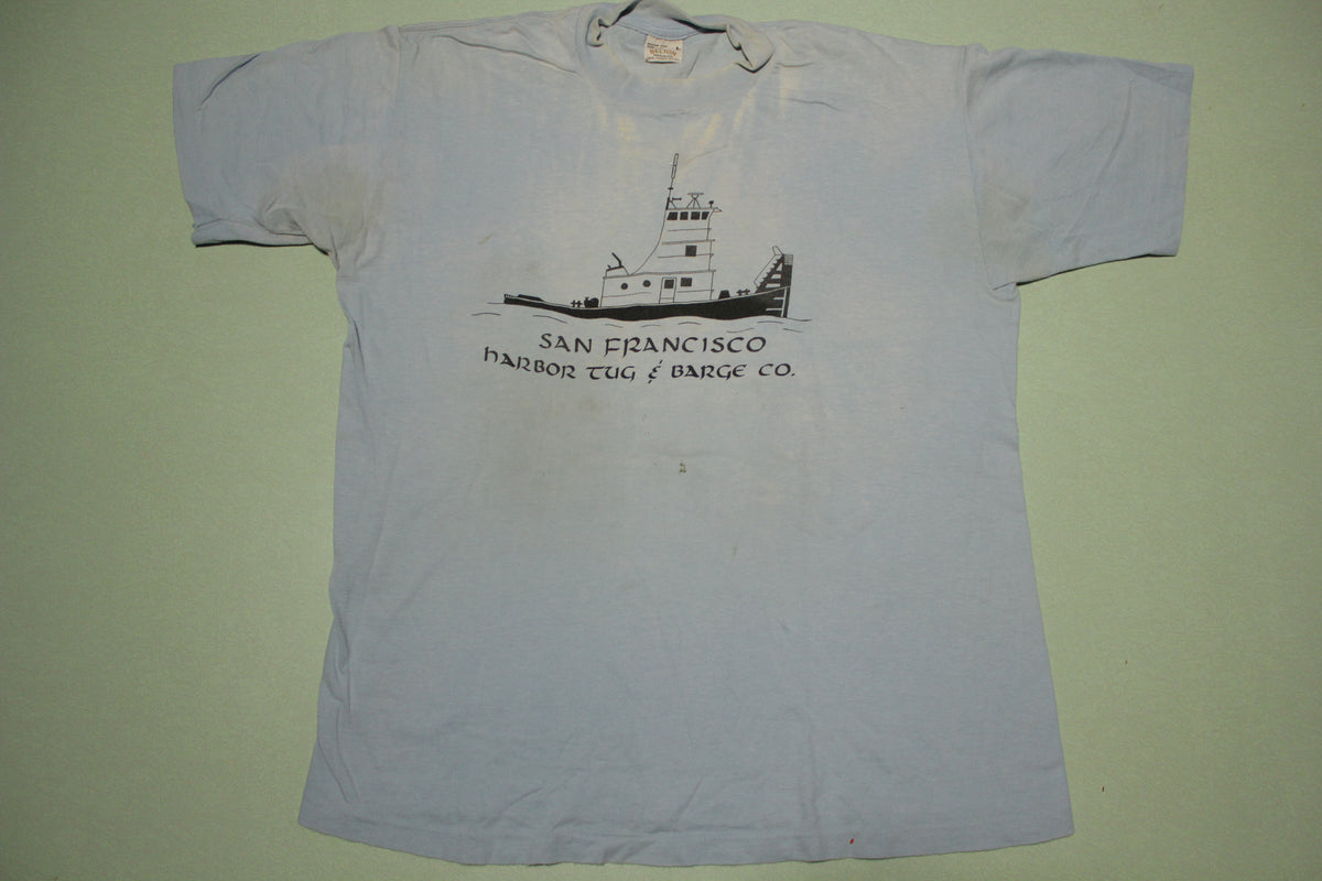 San Francisco Harbor Tug Barge Co Vintage 70's Belton T-Shirt