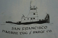 San Francisco Harbor Tug Barge Co Vintage 70's Belton T-Shirt
