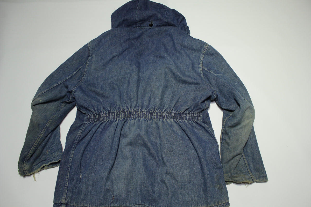 PowrHouse Vintage 50's Troy Blanket Lined Troy Denim Chore Barn Find Jacket