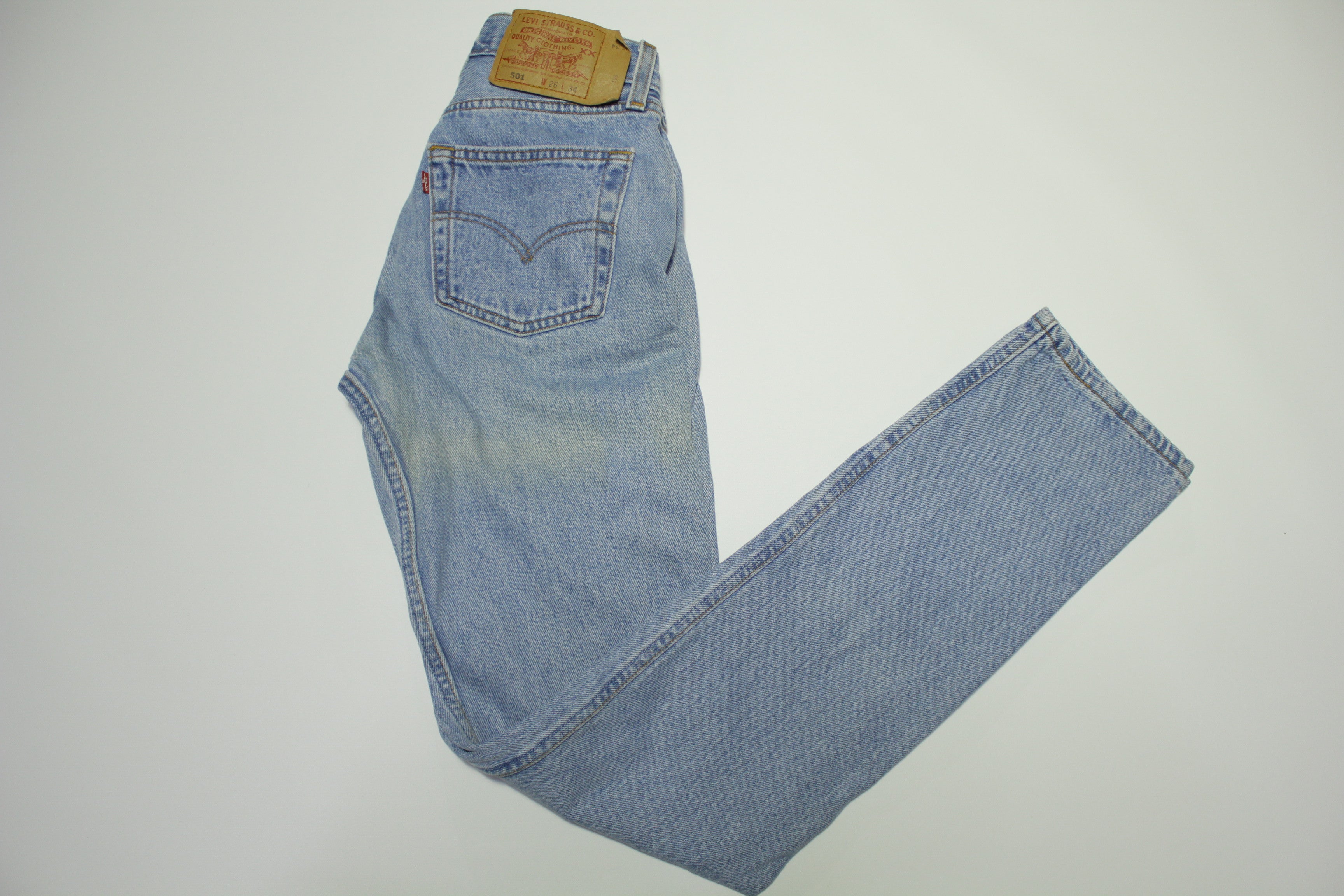 Levis 501 Button Fly Vintage 90's Denim Grunge Punk Blue Jeans –  thefuzzyfelt