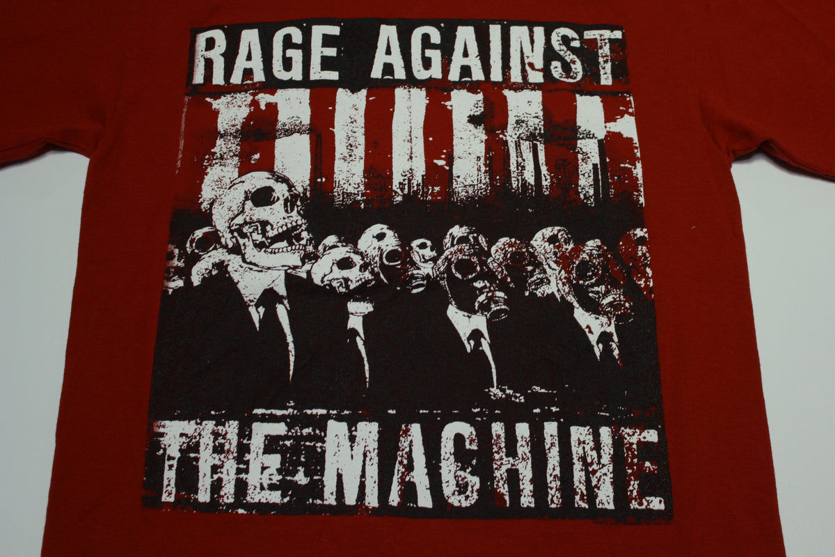 Rage Against The Machine Skull Zombie Skeleton Suits Gas Mask T-Shirt