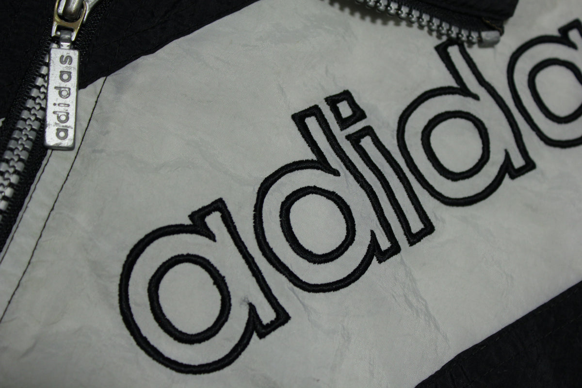 Adidas Vintage 90's Color Block 3 Stripe Windbreaker Track Jacket