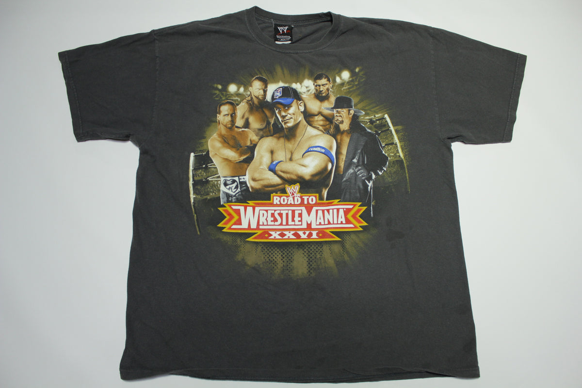 Road To Wrestlemania XXVI Undertaker Cena 2010 WWE Wrestling T-Shirt