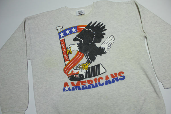 Tri-City Americans Vintage 90's WHL Hockey Eagle Crewneck Sweatshirt