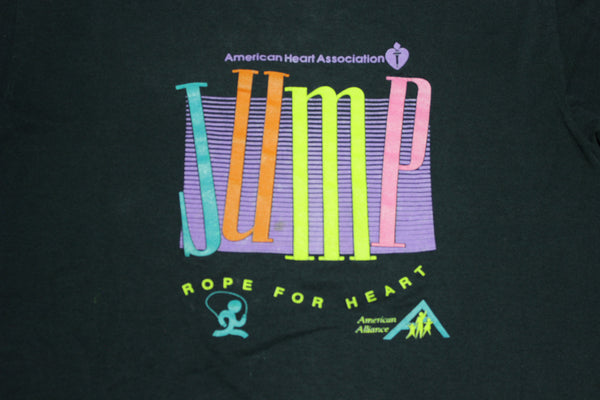 American Heart Association Jump Rope For Heart Vintage 90's USA T-Shirt
