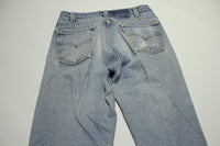 Levis 505 Distressed Vintage 80's Denim Grunge Punk Orange Tab Blue Jeans