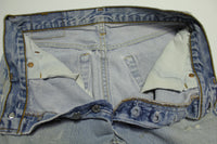 Levis 501 Distressed Button Fly Vintage 90's Denim Grunge Punk Red Tab Blue Jeans