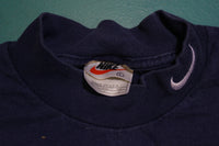 90's Made in USA Nike White Tag High Collar Embroidered Swoosh Long Sleeved T-shirt