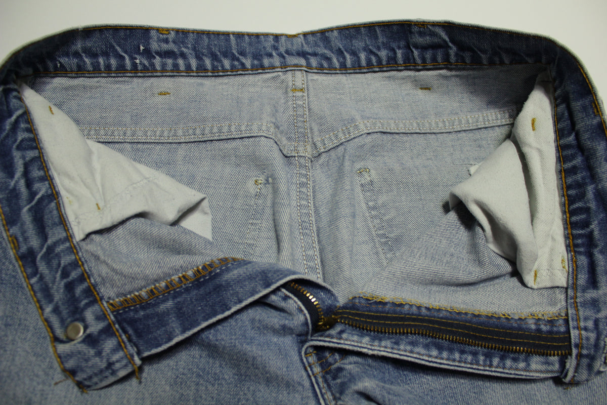 Levis 545 Distressed Vintage 80's Denim Grunge Punk Orange Tab Blue Jeans SF 207