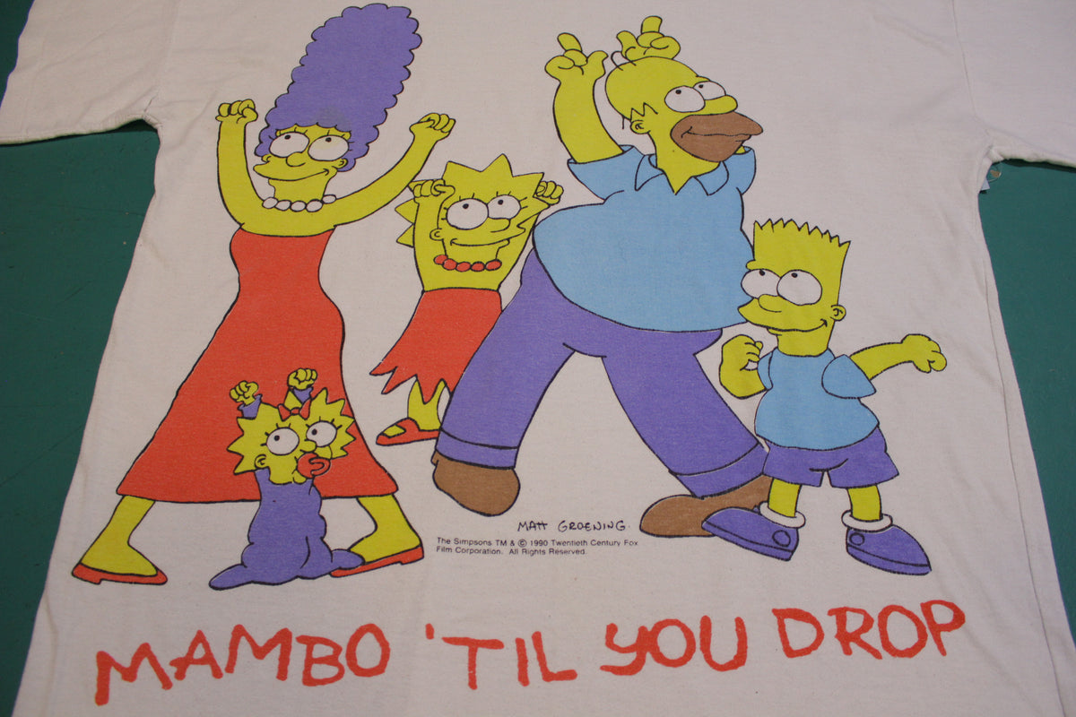 The Simpsons Matt Groening 1990 Mambo Till You Drop 90s Flirts Single Stitch T-Shirt