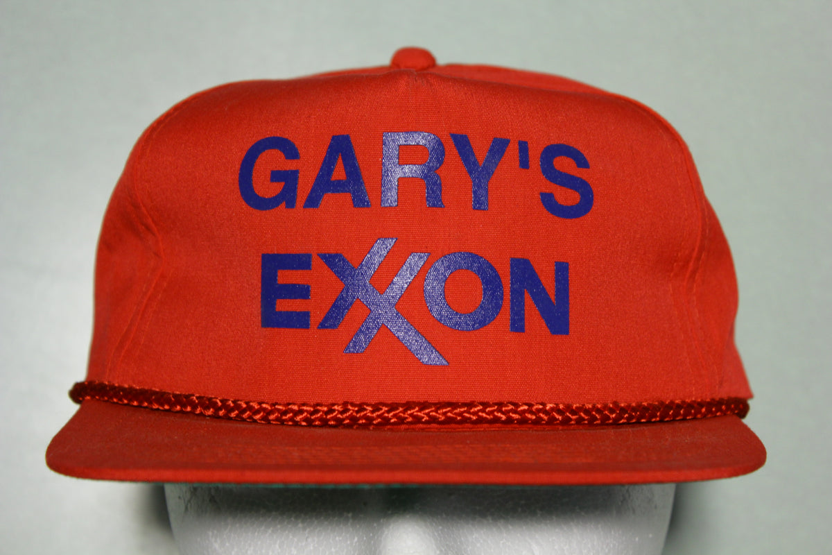 Exxon Hat Gary's Exxon Vintage 80's Adjustable Back Snapback Hat – The Fuzzy Felt