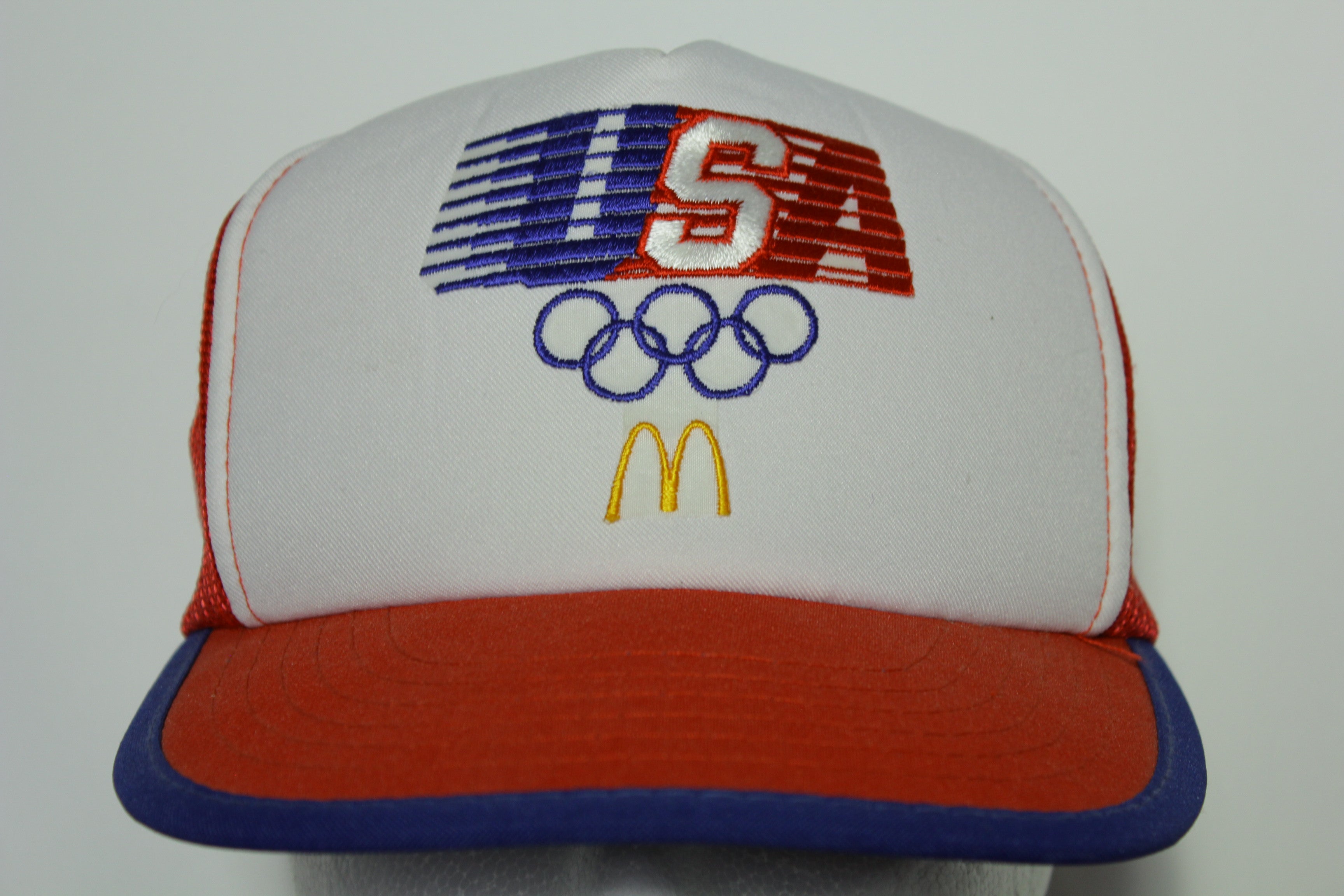 Vintage Adidas outlets Painters Cap Hat Adult Blue Stretch Trefoil Olympic Games 1984