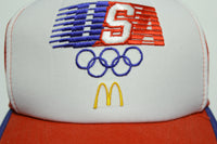 McDonalds USA Olympics 1984 Vintage 80's Automotive Trucker Snapback Adjustable Hat