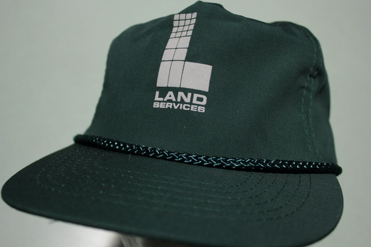 Land Services Vintage 80's Adjustable Back Snapback Hat