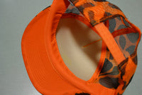 AT&T Orange Camo Call Before You Dig Vintage 80's Adjustable Back Snapback Hat