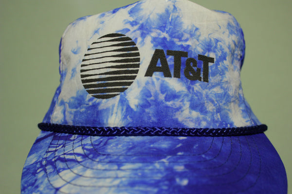 AT&T Tie Dye Vintage 80's Adjustable Back Snapback Hat