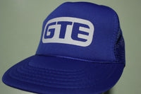 GTE General Telephones Electronics Vintage 80's Adjustable Back Snapback Hat