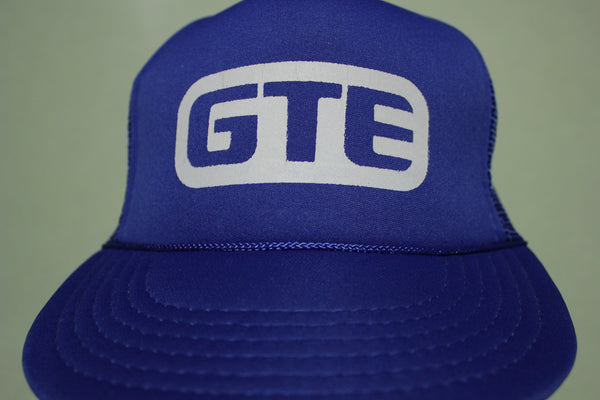 GTE General Telephones Electronics Vintage 80's Adjustable Back Snapback Hat