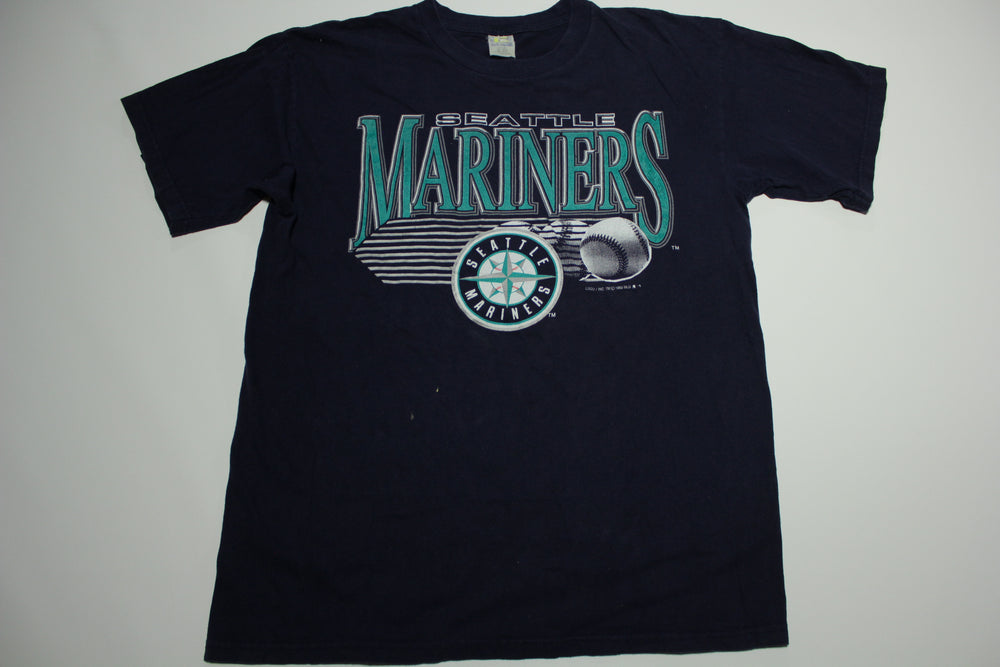 Seattle Mariners 1993 Vintage Logo 7 Giant Back Hit Made in USA T