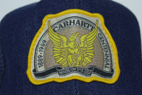 Carhartt Centennial 1889-1989 Vintage 80's Denim USA Trucker Snapback Adjustable Hat