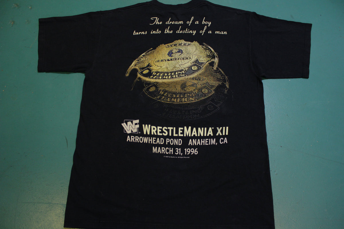 Shawn Michaels The Heartbreak Kid 1996 Vintage Wrestlemania XII Title T-shirt