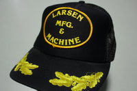 Larsen MFG & Machine Gold Leaf Mesh Vintage 80's Adjustable Back Snapback Hat