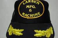 Larsen MFG & Machine Gold Leaf Mesh Vintage 80's Adjustable Back Snapback Hat
