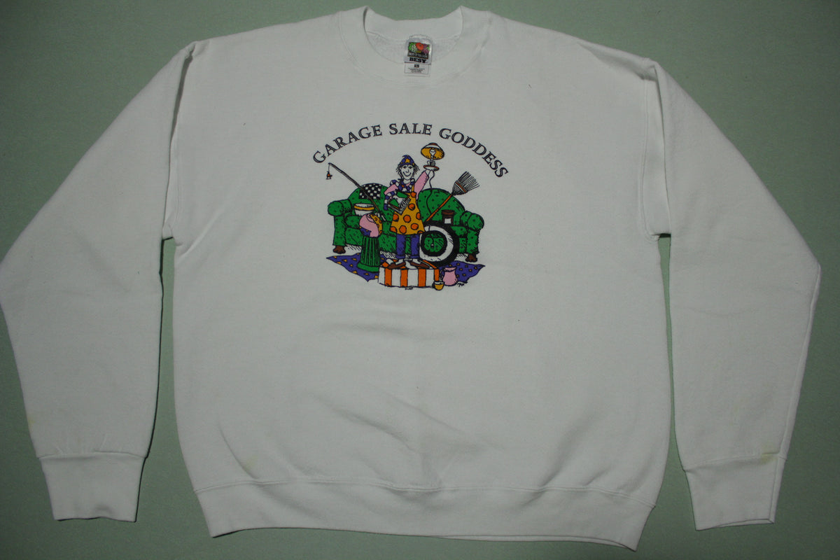 Garage Sale Goddess Vintage 90's Crewneck Cocaine White Sweatshirt