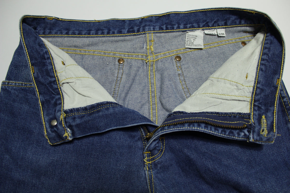 Brittania Vintage 70's Flare Bell Bottom Denim Blue Jeans