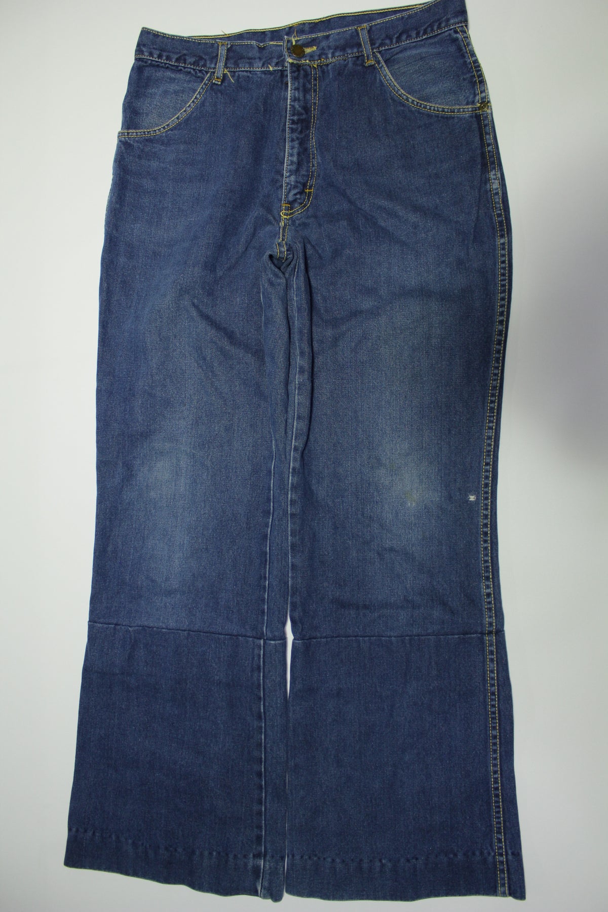 Brittania Vintage 70's Flare Bell Bottom Denim Blue Jeans