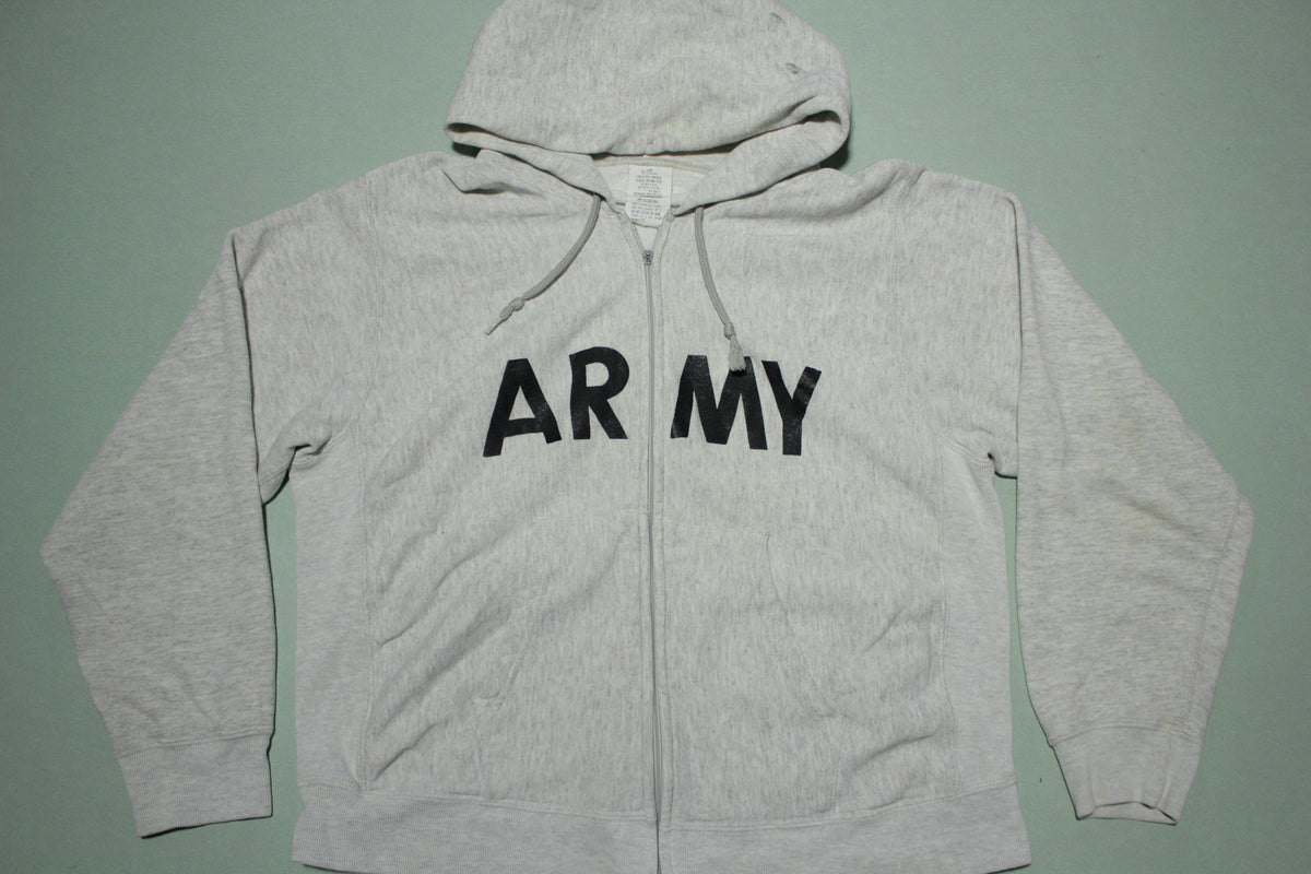 Army 1991 Physical Fitness Big Spellout Lettering Hoodie Sweatshirt