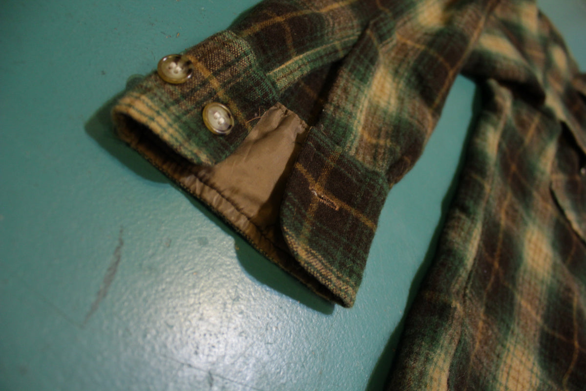JCPenney Vintage 60's Blue Red Flannel Plaid Shirt Wool Long Sleeve Bu The Fuzzy Felt JCPenney Vintage 60's Blue Red Flannel Plaid Shirt Wool Long Sleeve Bu The Fuzzy Felt