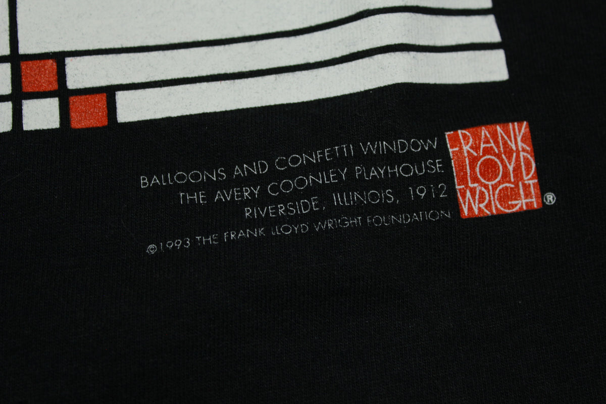 Frank Lloyd Wright Vintage 1993 Balloons & Confetti Window 90's FOTL MCM T-Shirt