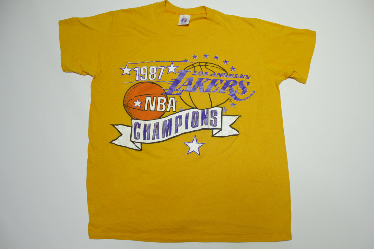 Vintage 1987 Los Angeles Lakers NBA Champions Single Stitch -  Canada  in 2023
