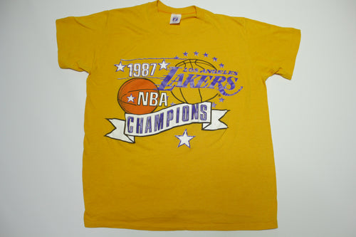 Vintage 80s Los Angeles LA Lakers T-shirt L Champion NBA