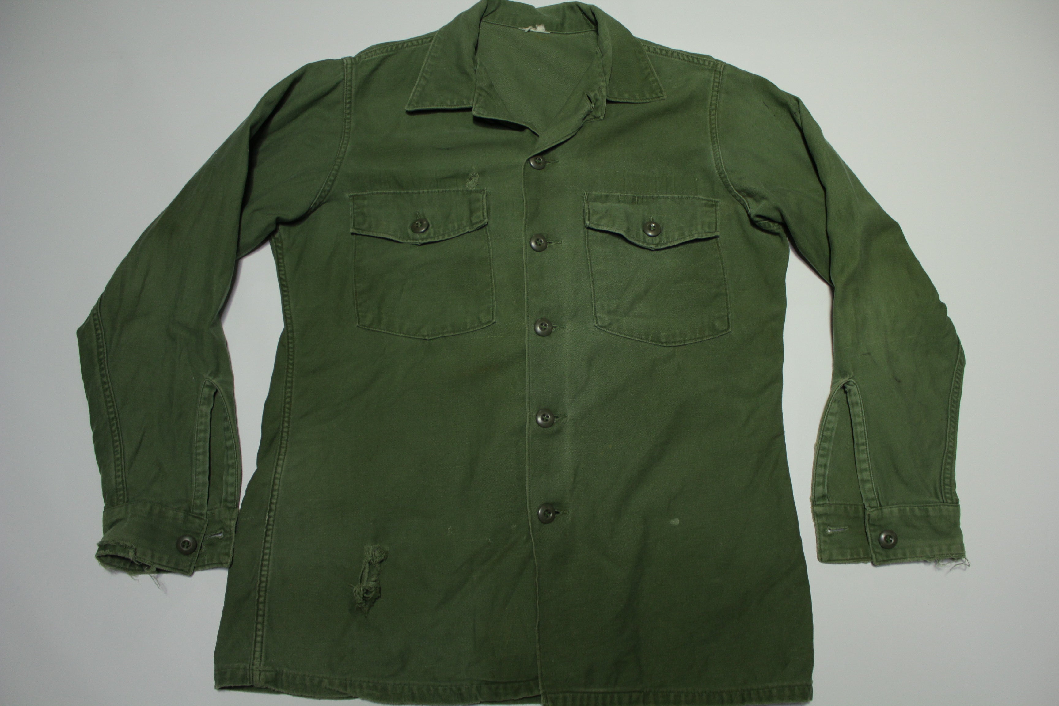 Shirt Utility Sateen OG-107 DLA100 Vintage 60s Military Army Issue