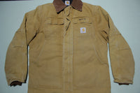 Carhartt Duck Arctic Quilt Lined Traditional Coat C03 BRN Large Barn Vintage Chore