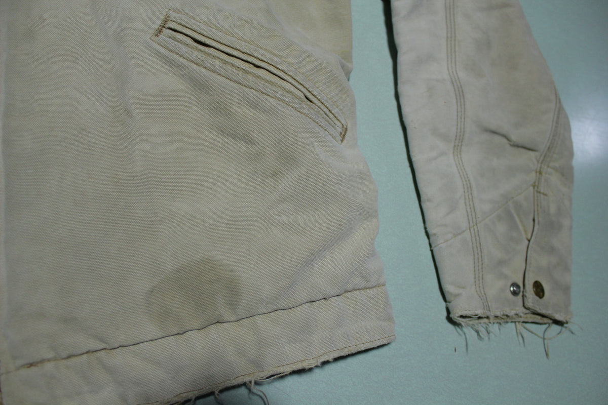 Carhartt J01 BRN Detroit Brown Duck Cotton Blanket Lined Jacket L USA