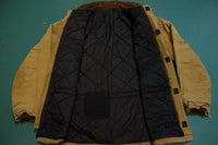 VTG Carhartt Duck Arctic Quilt Lined Traditional Coat C03 BRN Large Barn Chore