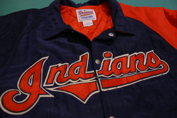 Cleveland Indians Diamond Collection Vintage 80's USA Quilt Lined Starter Jacket