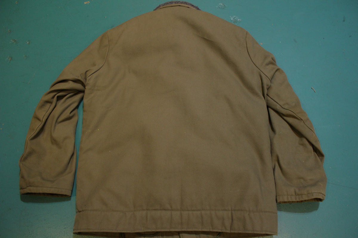 N1-2 Military Deck Jacket US Navy Style Coat size 48 Cold Weather 60s Chin Strap