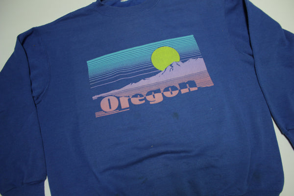 Oregon Coast Giant Sunset Over Ridge Vintage 80's Crewneck Sweatshirt