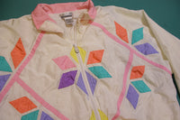 Lavon Color Block 80's 90's Vintage Cheerful Happy Windbreaker Jacket.
