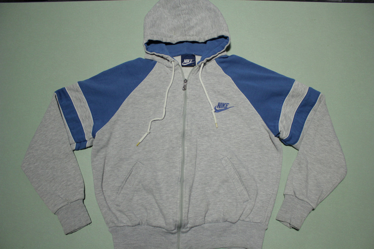 Nike Vintage 80's Blue Tag Embroidered Off Center Check Swoosh Hoodie –  thefuzzyfelt